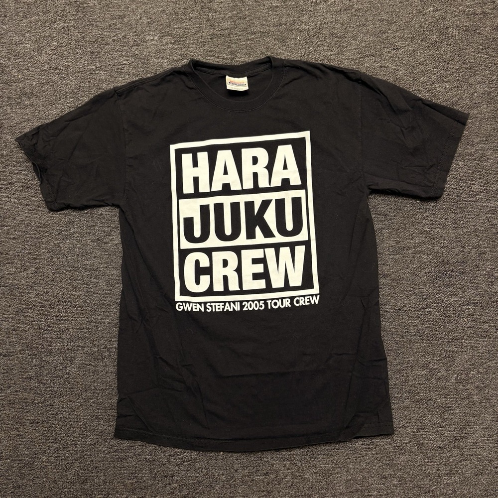 Vintage 2005 Gwen Stefani Harajuku Lovers CREW TOUR Shirt Size Medium Pop Grunge